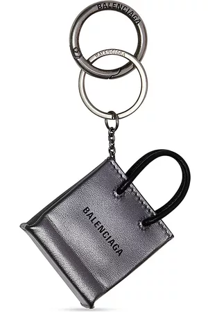 Balenciaga Mini Shopping Keychain - Silver