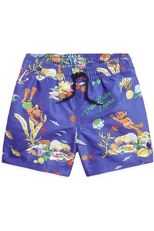 Ralph Lauren Little Boy's & Boy's Polo Bear Sea Print Swim Shorts - Leagues Below - Size 14