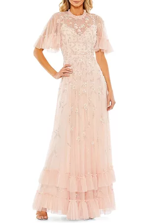 Mac Duggal Women's Floral Sequin-Embellished A-Line Gown - Blush - Size 18