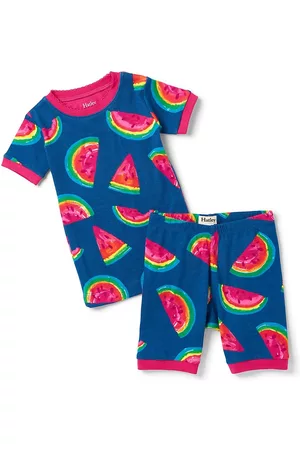 Hatley Little Girl's & Girl's 2-Piece Watermelon Print Pajama Set - Blue Quartz - Size 2