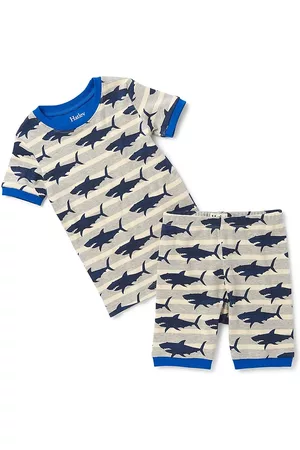 Hatley Boys Sets - Little Boy's & Boy's Hungry Sharks Pajama Set - Athletic Grey Melange - Size 12