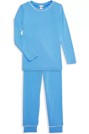 Eberjey Sets - Little Kid's & Kid's 2-Piece Gisele Pajama Set - Blue Ivory - Size 6
