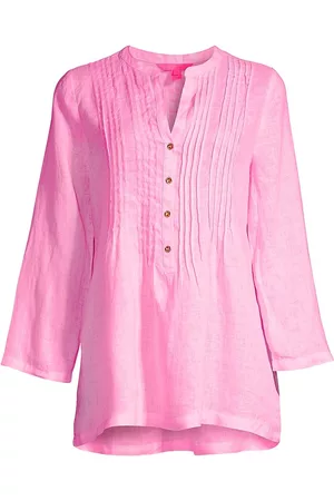 Lilly Pulitzer Women's Sarasota Linen Tunic - Pink - Size Small