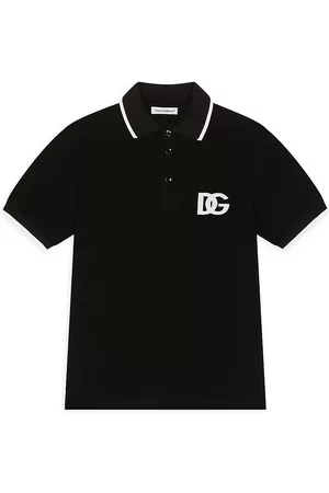 Dolce & Gabbana Boys Polo T-Shirts - Little Boy's & Boy's Logo Polo - Black - Size 8
