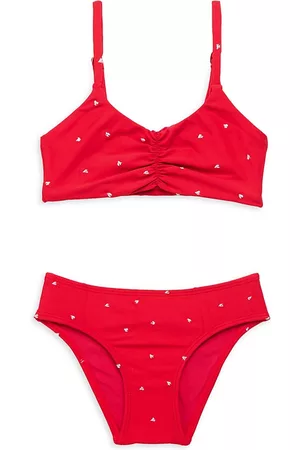 PQ Girls Bikini Sets - Little Girl's & Girl's 2-Piece Anna Bikini Set - Hearts - Size 4