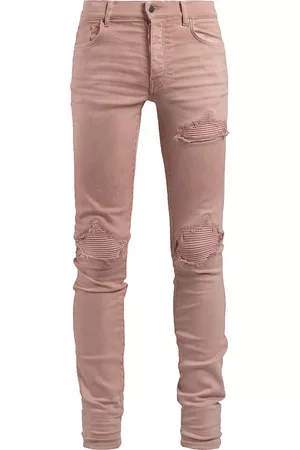 AMIRI Men Skinny Jeans - Men's Mx1 Sprayed Jeans - Pink - Size 36