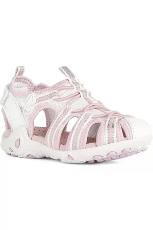 Geox Girls Sandals - Little Girl's & Girl's Whinberry Sandals - White Pink - Size 3 (Child)