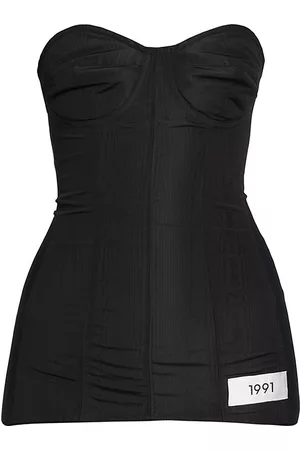 Dolce & Gabbana Women Strapless Dresses - Women's Bustier Strapless Minidress - Black - Size 8