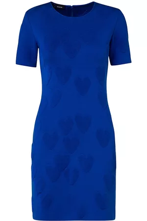AKRIS Women's Knit Jacquard-Heart Dress - Enzian - Size 14