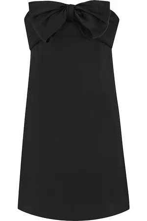 Saint Laurent Women Graduation Dresses - Women's Bustier Dress in Crepe Satin - Noir - Size 6