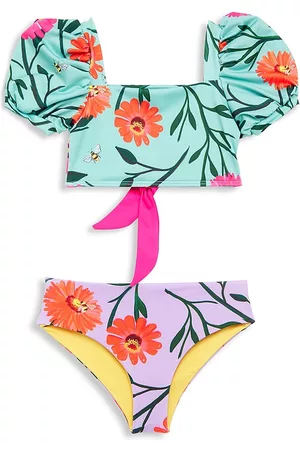 Pepita & Me Little Girl's & Girl's Mutuo Bubble Bikini Set - Floral Multi - Size 6