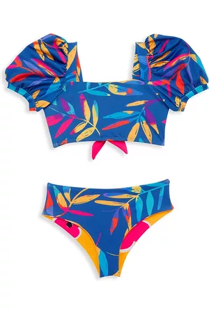 Pepita & Me Girls Bikini Sets - Little Girl's & Girl's 2-Piece Mutuo Bubble Bikini - Blue Multi - Size 12