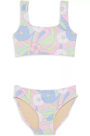 Shade Critters Girls Bikinis - Little Girl's & Girl's Groovy Daisy Swirl Bikini - Size 10