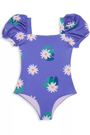 Pepita & Me Girls Swimsuits - Little Girl's & Girl's Mutuo Bubble One-Piece Swimsuit - Purple Multi - Size 2