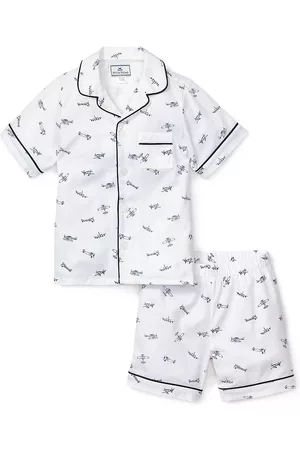 Petite Plume Boys Sets - Little Boy's & Boy's Par Avion Pajama Set - White - Size 12