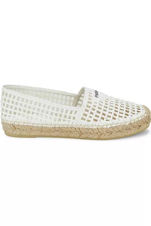 Prada Women Espadrilles - Women's Raffia Espadrilles - Bianco - Size 10