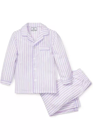 Petite Plume Girls Sets - Little Girl's & Girl's French Ticking Pajama Set - White - Size 5