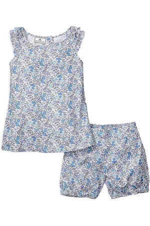 Petite Plume Girls Sets - Little Girl's & Girl's Fleur D'azur Amelie Short Set - Blue - Size 10