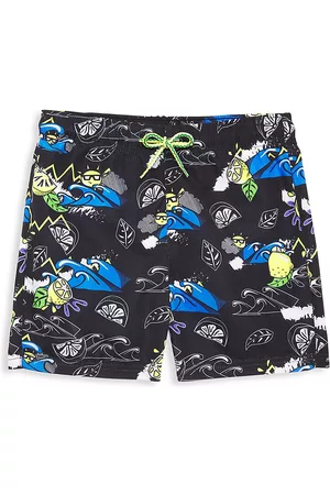 Appaman Little Boy's & Boy's Printed Swim Trunks - Lemon Chill - Size 10