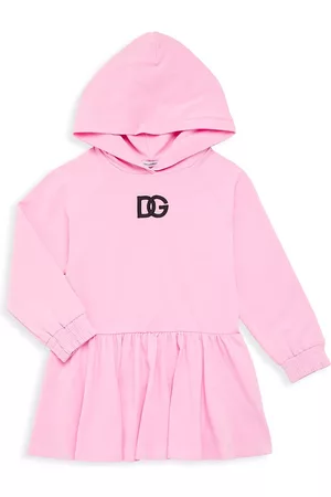 Dolce & Gabbana Girls Graduation Dresses - Little Girl's & Girl's Logo Sweatshirt Dress - Pink - Size 5