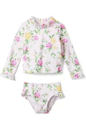 Janie and Jack Baby Girl's & Little Girl's Floral 2-Piece Swimsuit - Pink - Size 3