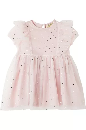Stella McCartney Girls Graduation Dresses - Baby Girl's Short-Sleeve Tulle Dress - Light Pink - Size 3 Months - Light Pink - Size 3 Months