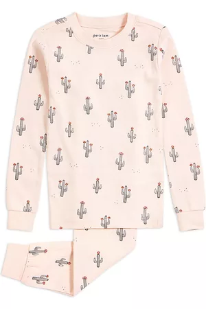 FIRSTS by petit lem Girls Sets - Little Girl's Cactus Pajama Set - Light Pink - Size 2 - Light Pink - Size 2