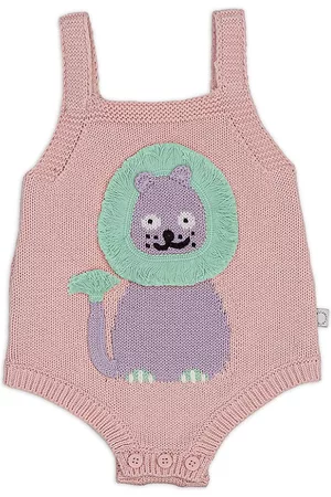 Stella McCartney Baby Girl's Lion Intarsia Knit Bodysuit - Pink - Size 3 Months - Pink - Size 3 Months