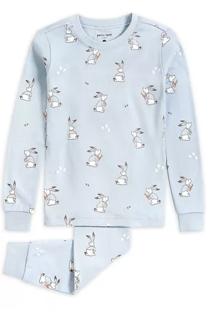 FIRSTS by petit lem Little Boy's Bunny Pajama Set - Light Blue - Size 3 - Light Blue - Size 3