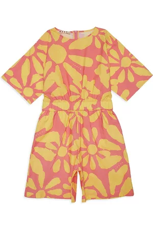 Marni Girls Playsuits & Rompers - Little Girl's & Girl's Floral Print Playsuit - Peach - Size 10 - Peach - Size 10