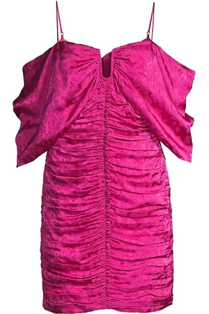 Emanuel Ungaro Women's Jessa Ruched Jacquard Minidress - Pink Tulip - Size XS - Pink Tulip - Size XS