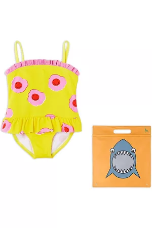 Stella McCartney Girls Swimsuits - Baby Girl's Floral One-Piece Swimsuit - Yellow - Size 3 Months - Yellow - Size 3 Months