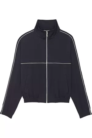 Saint Laurent Men Fleece Jackets - Men's Teddy Jacket In Crepe Satin - Blue - Size 40 - Blue - Size 40