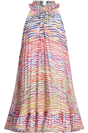 AMUR Women Mini Dresses - Women's Estfan Pleated Minidress - Double Rainbow - Size 4 - Double Rainbow - Size 4