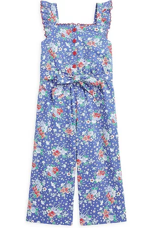 Ralph Lauren Girls Jumpsuits - Little Girl's & Girl's Floral Print Poplin Jumpsuit - Codie Floral - Size 5 - Codie Floral - Size 5