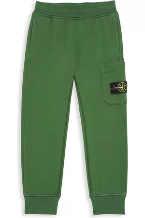 Stone Island Boys Cargo Pants - Little Boy's & Boy's Cargo Fleece Sweatpants - Bottle Green - Size 8 - Bottle Green - Size 8