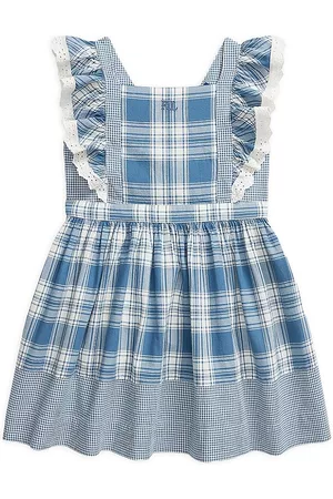Ralph Lauren Little Girl's & Girl's Plaid Dress - Deckwash White Blue - Size 2 - Deckwash White Blue - Size 2