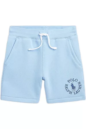 Ralph Lauren Boys Sports Shorts - Little Boy's & Boy's Logo Sweat Shorts - Powder Blue - Size 7 - Powder Blue - Size 7