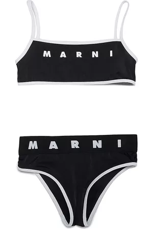 Marni Little Girl's & Girl's 2-Piece Logo Bikini - Black - Size 10 - Black - Size 10