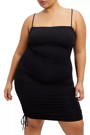 GOOD AMERICAN Women Casual Dresses - Women's Ruched Jersey Minidress - Black - Size XS - Black - Size XS