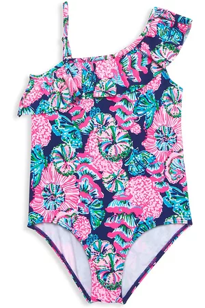 Lilly Pulitzer Little Girl's & Girl's Zita One-Piece Swimsuit - Navy Multi - Size 2 - Navy Multi - Size 2