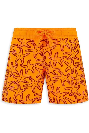 Vilebrequin Little Boy's & Boy's Flock Starlettes Swim Trunks - Orange - Size 2 - Orange - Size 2