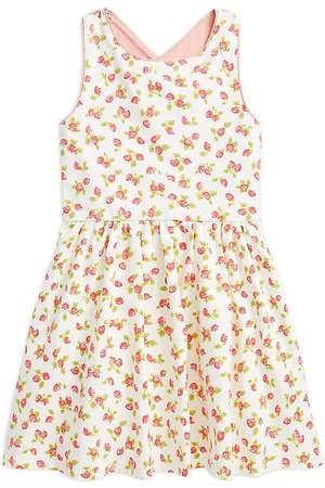Ralph Lauren Little Girl's & Girl's Strawberry Cross-Back Cotton Dress - Petite Strawberry Print - Size 2 - Petite Strawberry Print - Size 2