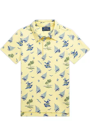 Ralph Lauren Boys Polo T-Shirts - Little Boy's & Boy's Sailboat Polo Shirt - Bristol - Size 5 - Bristol - Size 5