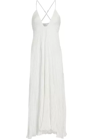 A.L.C. Women's Angelina Pleated Midi-Dress - Off White - Size 00 - Off White - Size 00