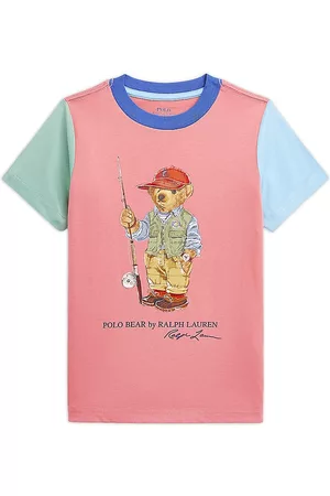 Ralph Lauren Little Boy's & Boy's Polo Bear Colorblock T-Shirt - Desert Rose Multi Key West - Size 14 - Desert Rose Multi Key West - Size 14