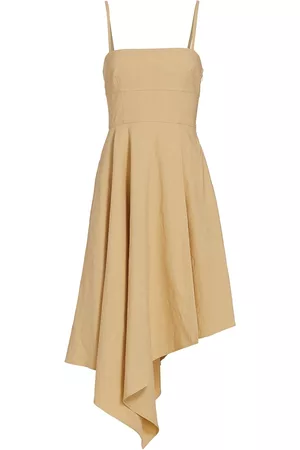 A.L.C. Women Asymmetrical Dresses - Women's Verona Asymmetric Hem Dress - Dune - Size 0 - Dune - Size 0