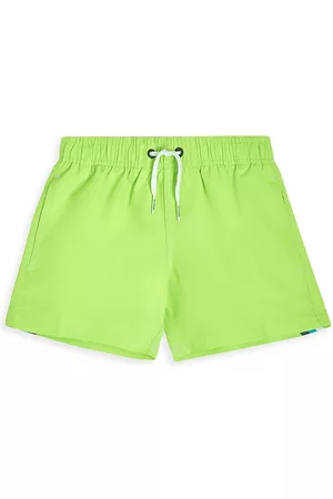 Sundek Boys Swim Shorts - Baby Boy's, Little Boy's, & Boy's Drawstring Swim Shorts - Green - Size 12 - Green - Size 12