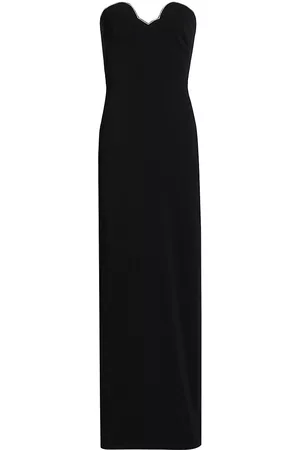 Ml Monique Lhuillier Women's Embellished Stretch Crepe Strapless Dress - Black - Size 10 - Black - Size 10