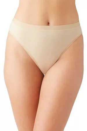 Wacoal Women's Understated Cotton High-Cut Brief - Sand - Size Large - Sand - Size Large